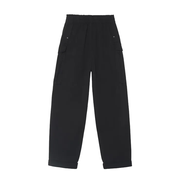 Mayoral girls' black cargo trousers with elasticated waist