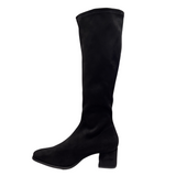 Miss Elastic women's black long leg boot
