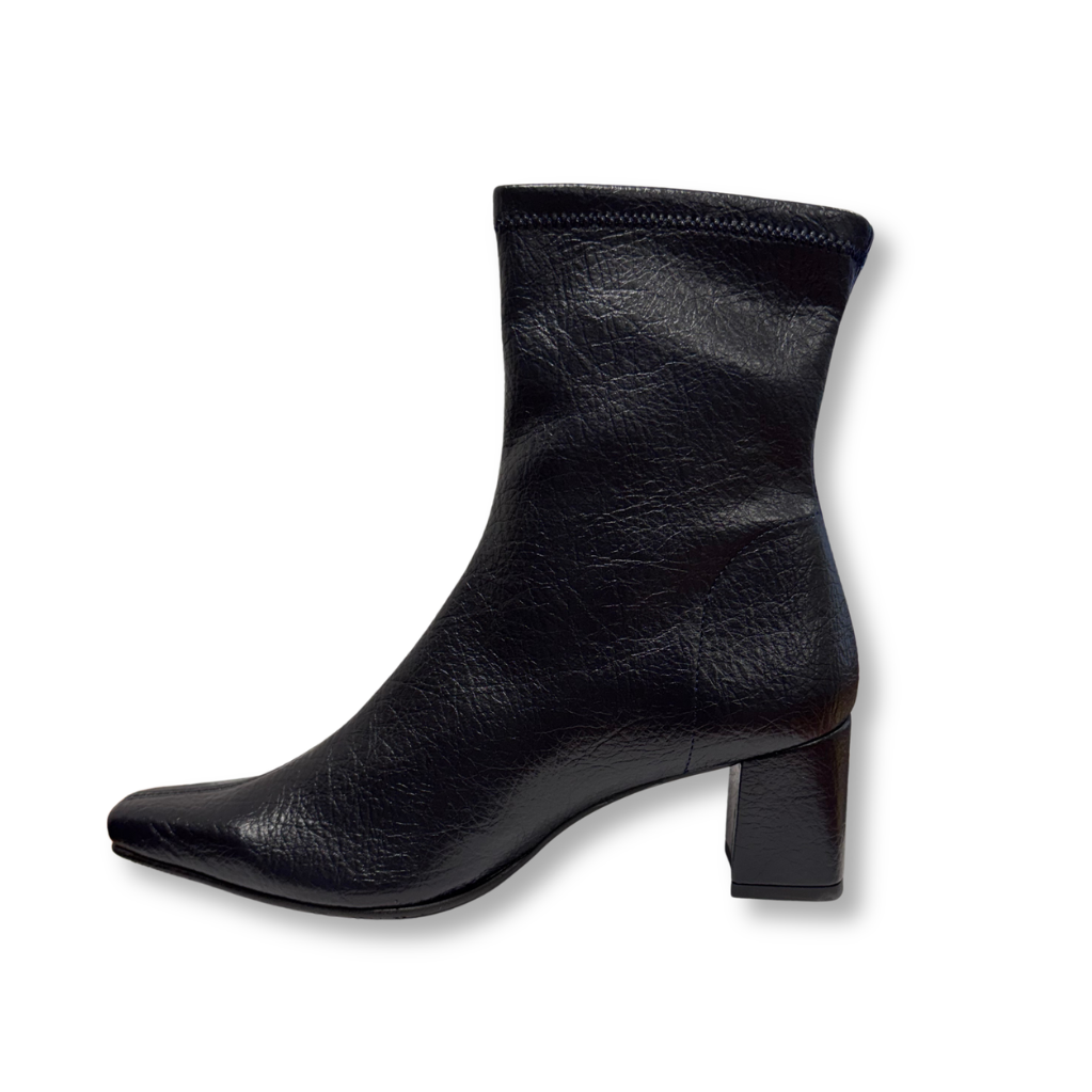 Miss Elastic women's navy ankle boot