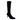 Miss Elastic women's black long leg boot