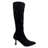 Miss Elastic women's black long leg boot