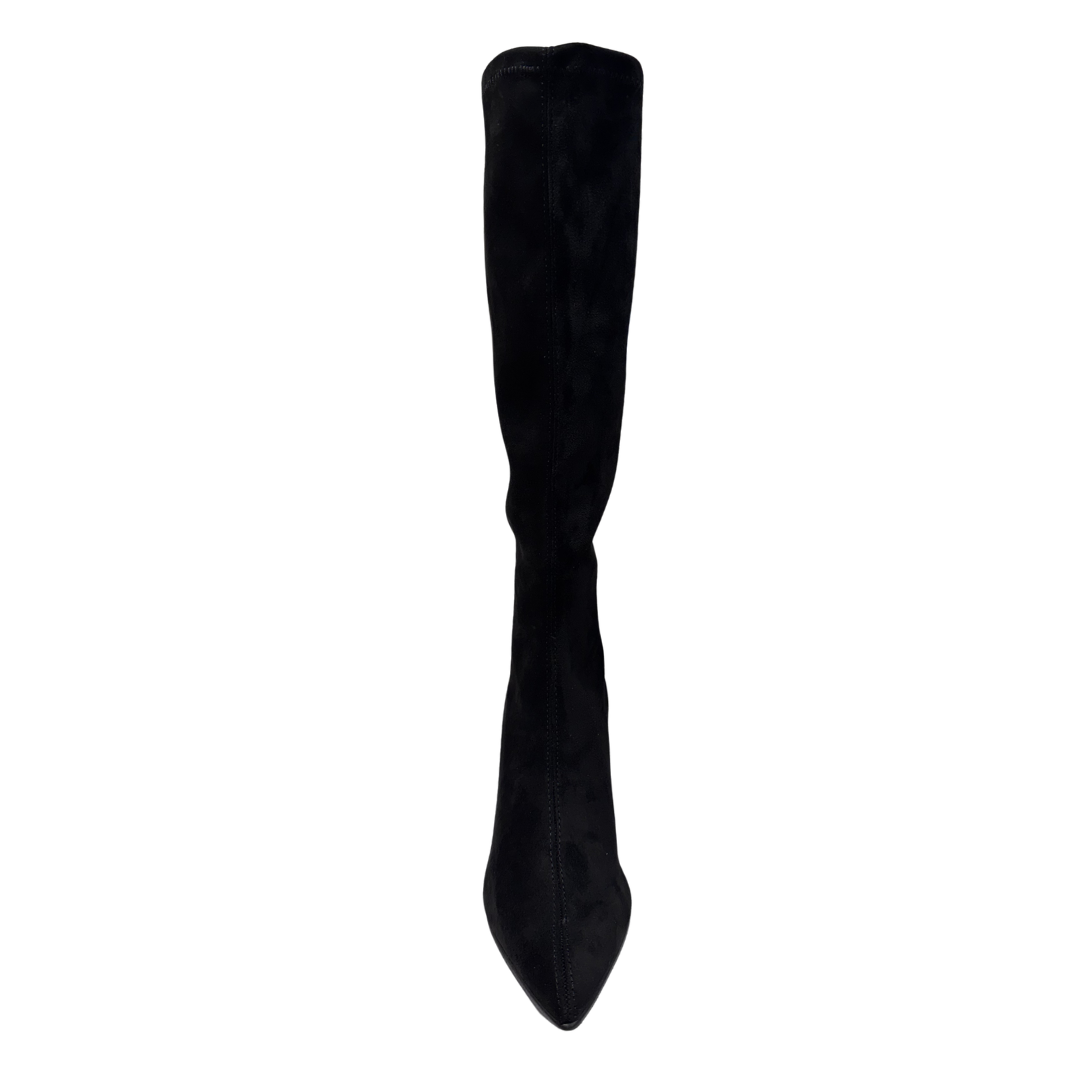 Miss Elastic women's black long leg boot