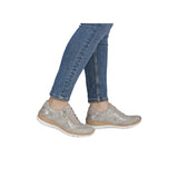 Rieker Womens Trainer N4221 Ice/Rose Metallic