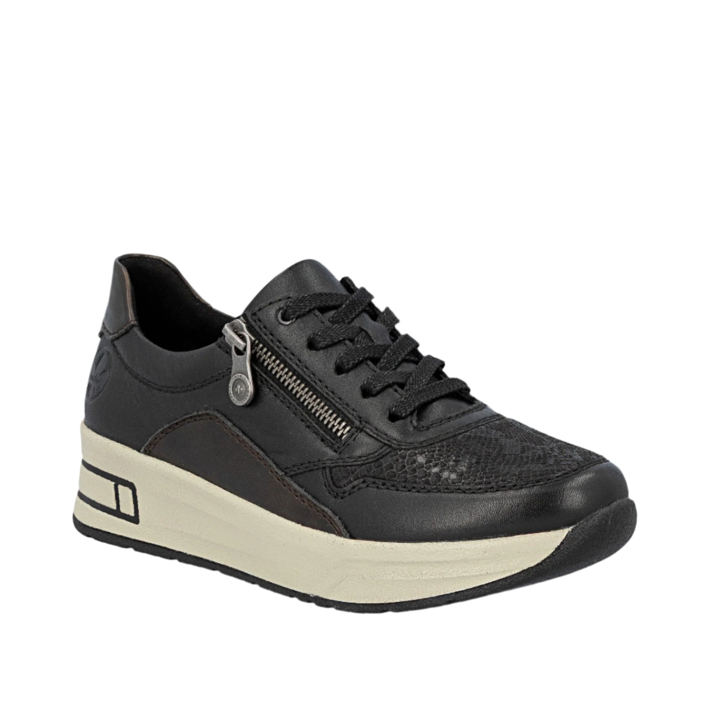 Rieker Womens Trainer N8114-00 Schwarz/Antique/Antik