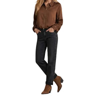 Red Button Womens Jeans Caitlina Side Patch Black