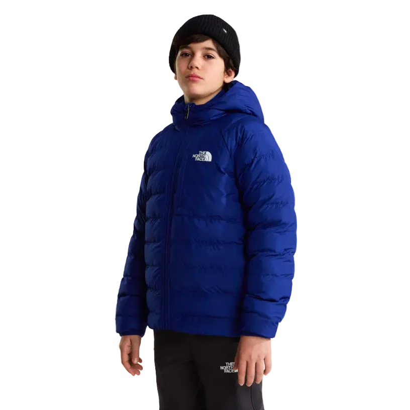 The North Face Perrito boys' bold blue reversible puffer jacket