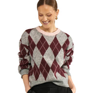 Numph Womens Jumper NUTikla Medium Grey Melange