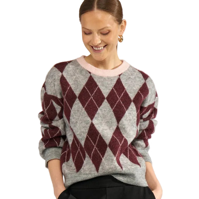Numph Womens Jumper NUTikla Medium Grey Melange