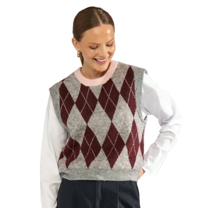 Numph Womens NUTikla Vest Medium Grey Melange