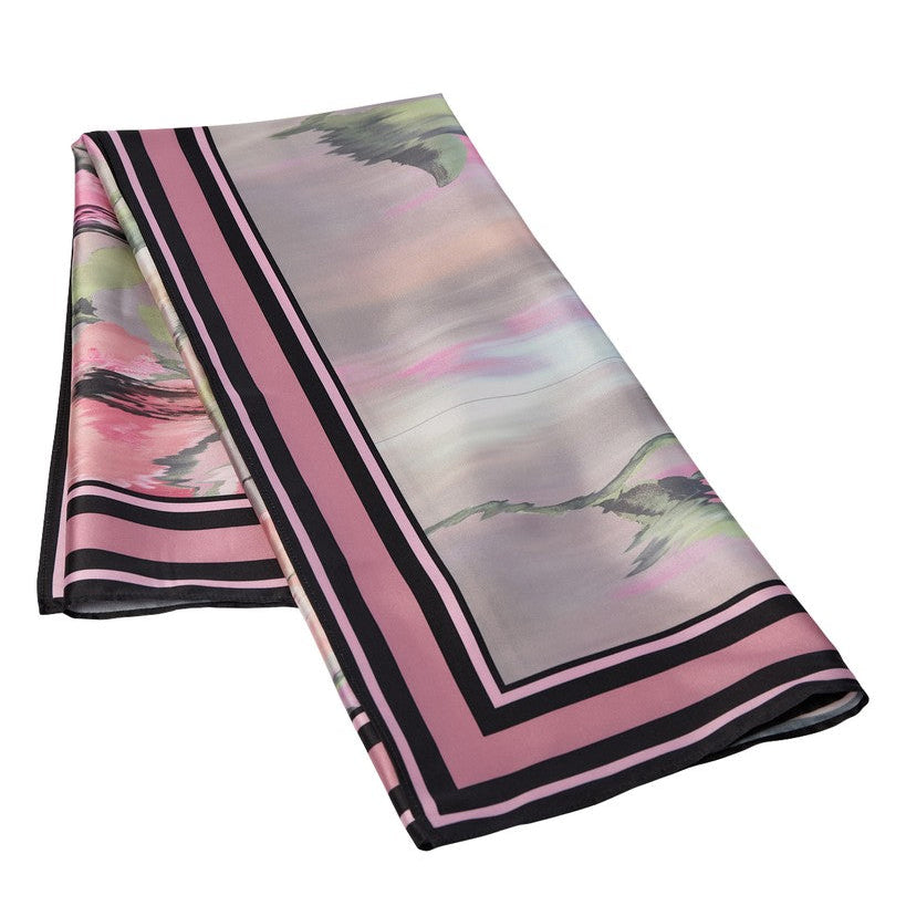 Numph Womens NUKami Satin Scarf Gray Morn