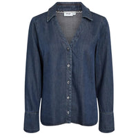 Numph Womens Denim Shirt NUAlona Dark Blue