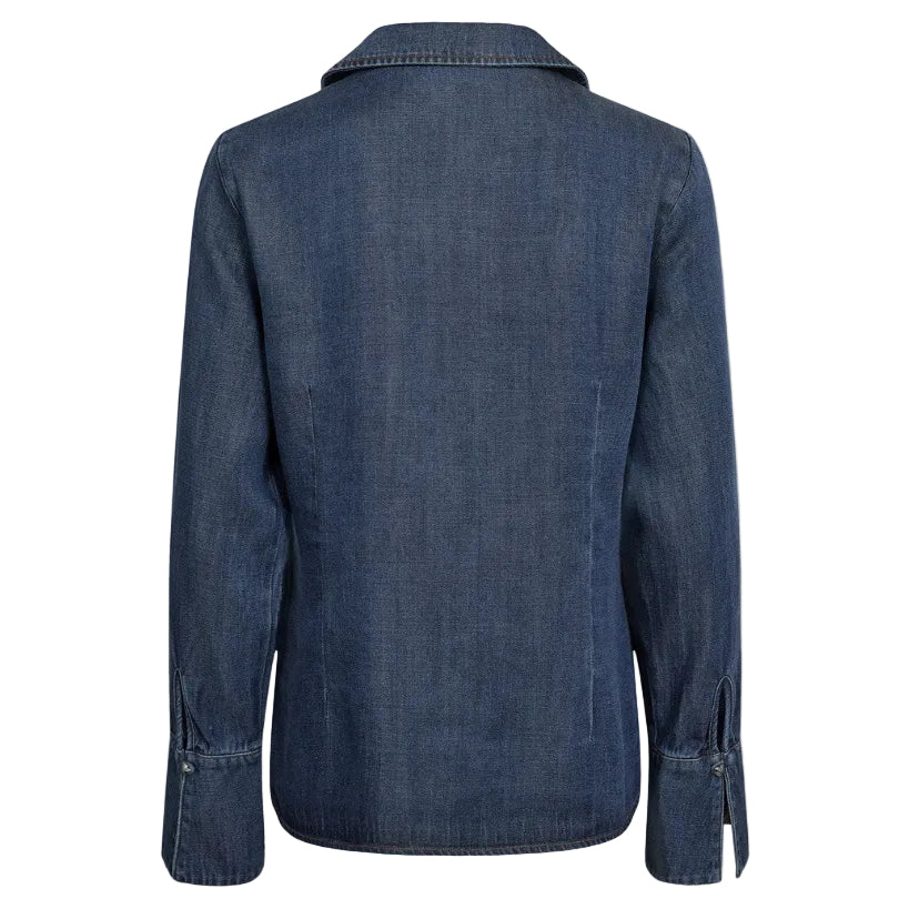 Numph NUAlona women's dark blue denim shirt