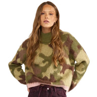Numph Womens Jumper NUCamu Calla Green