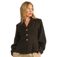 Numph Womens Blazer NUAmia Black Coffee