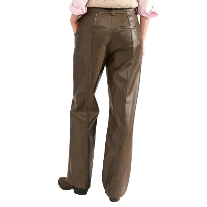Numph Womens PU Trousers NUDorith Black Coffee