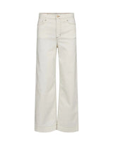 Numph Womens Pants Parisian Cropped Twill Cloud Dancer