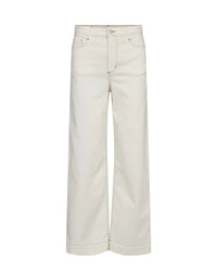 Numph Womens Pants Parisian Cropped Twill Cloud Dancer