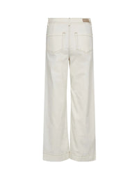 Numph Womens Pants Parisian Cropped Twill Cloud Dancer