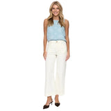 Numph Womens Pants Parisian Cropped Twill Cloud Dancer