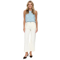 Numph Womens Pants Parisian Cropped Twill Cloud Dancer