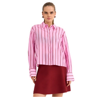 Numph Nujoni Long Sleeved Sleeve Striped Shirt Bonbon