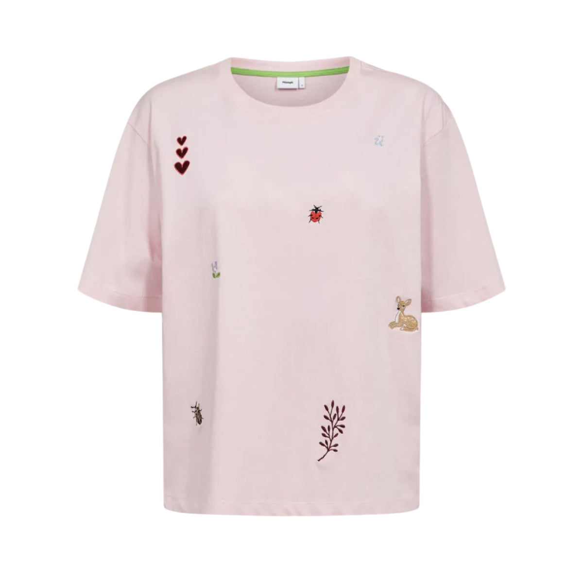 Numph Womens Nutenia Boxy T-Shirt Pink Lady