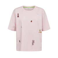 Numph Womens Nutenia Boxy T-Shirt Pink Lady