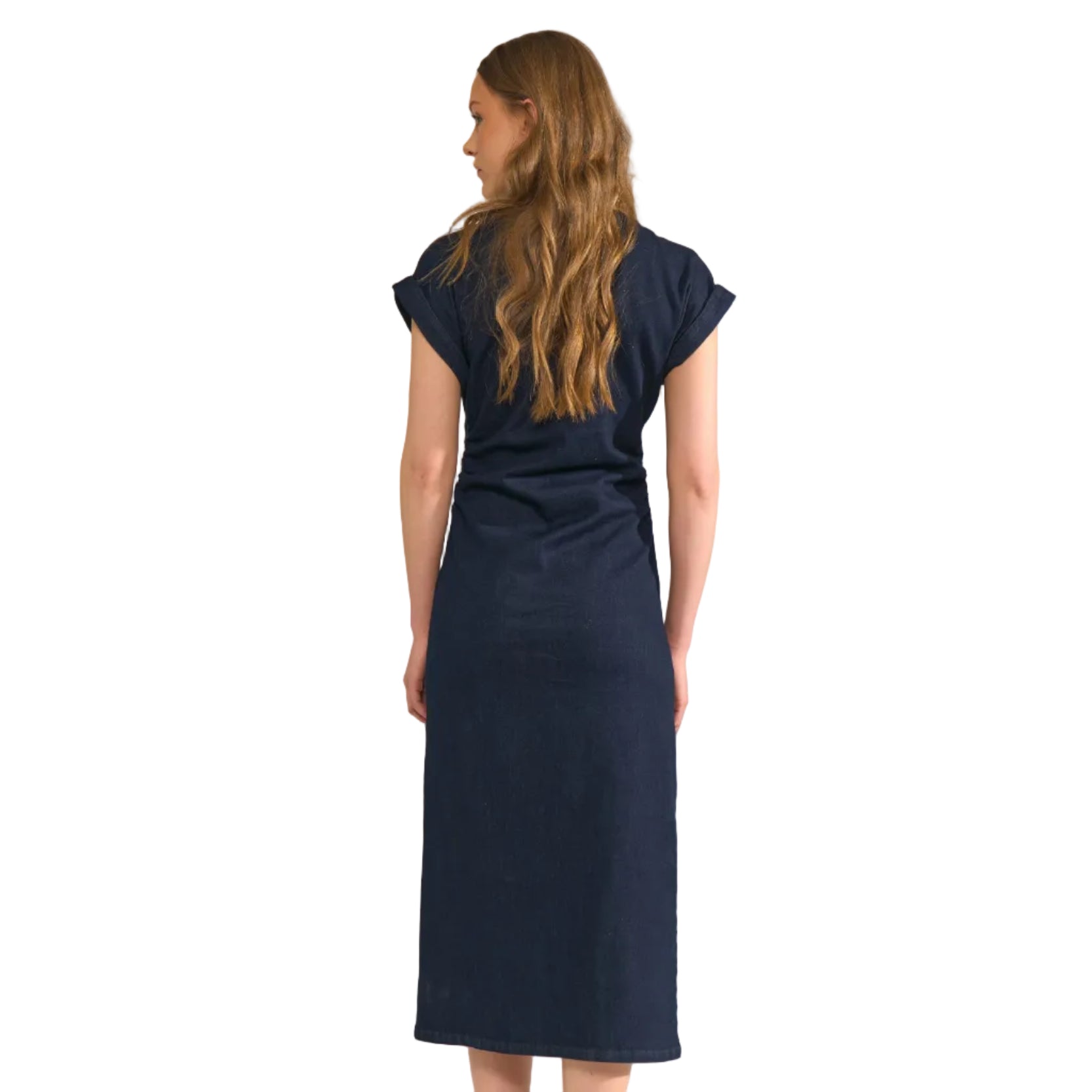 Numph Womens Nualetta Dress Dark Blue Denim