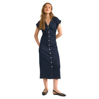 Numph Womens Nualetta Dress Dark Blue Denim