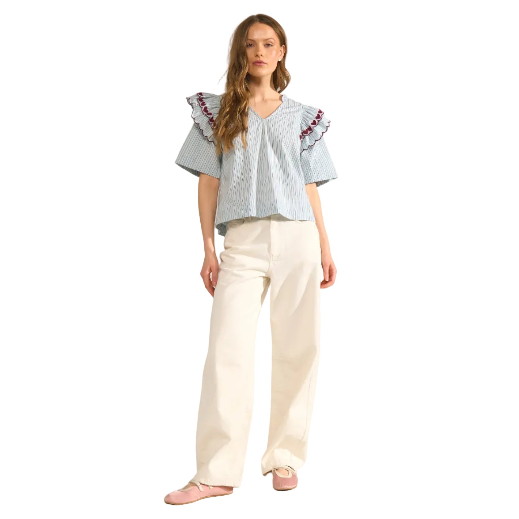 Numph Womens Blouse Nuditty Floaty Blue