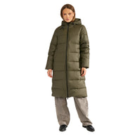 Numph Womens Puffer Arven Long Forest Night