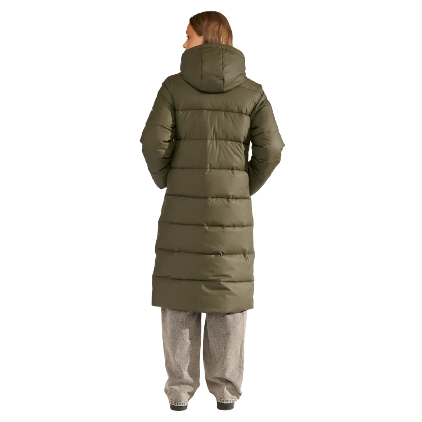 Numph Womens Puffer Arven Long Forest Night