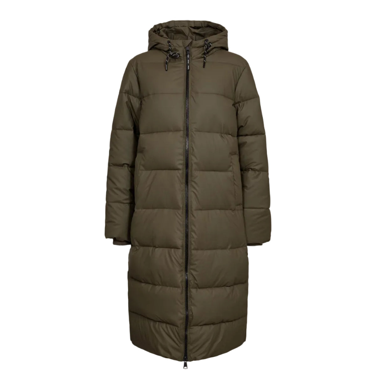 Numph Womens Puffer Arven Long Forest Night