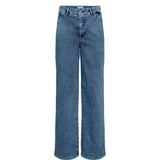 Numph Womens Nuamber Wide Acid Jeans Medium Blue Denim