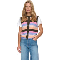 Numph Womens Nuriette Stripy Vest Sea Turtle