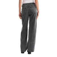 Numph Womens High Rise Wide Jeans NUBrooklyn Grey Denim