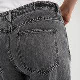 Numph Womens High Rise Wide Jeans NUBrooklyn Grey Denim