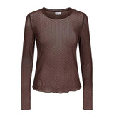 Numph women's top nujinnie chocolate plum