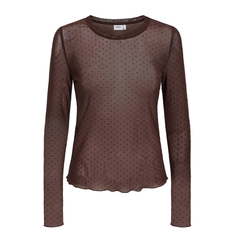 Numph women's top nujinnie chocolate plum