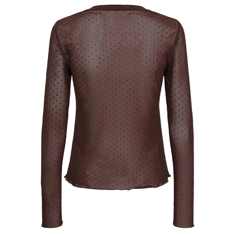 Numph women's top nujinnie chocolate plum