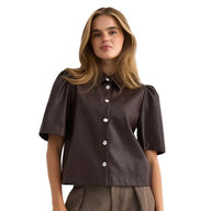 Numph Womens Shirt NUCilli Chocolate Plum