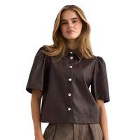 Numph Womens Shirt NUCilli Chocolate Plum