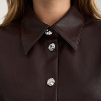 Numph Womens Shirt NUCilli Chocolate Plum