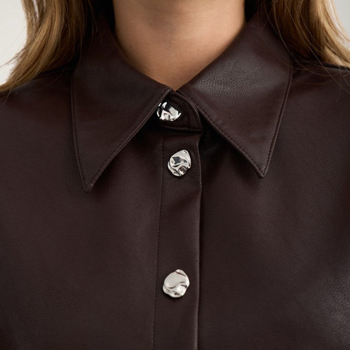 Numph Womens Shirt NUCilli Chocolate Plum