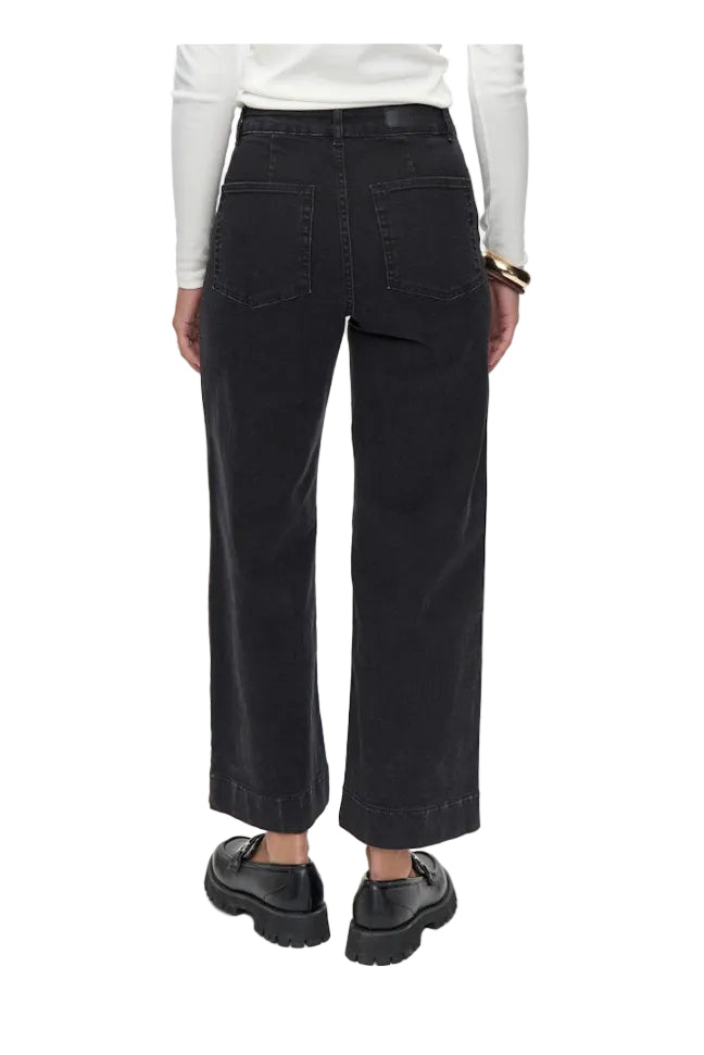 Numph Womens Jeans Paris Cropped Black Caviar