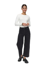 Numph Womens Jeans Paris Cropped Black Caviar