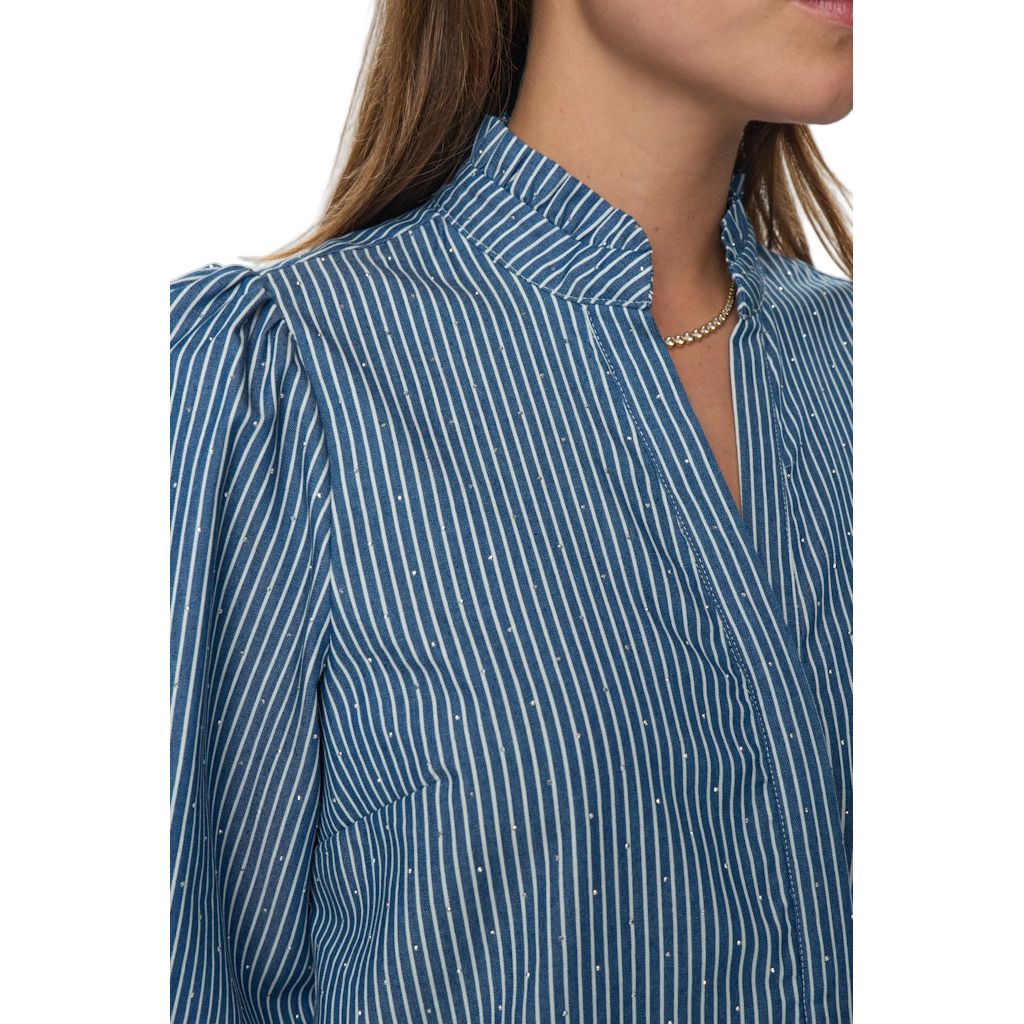 Numph Womens Shirt Emilie Medium Blue Denim