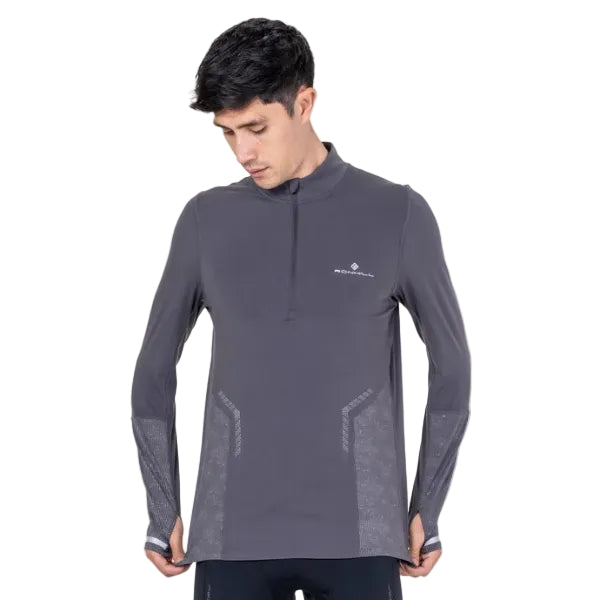 Ronhill Mens Tech Reflect 1/2 Zip Oxide/Reflect