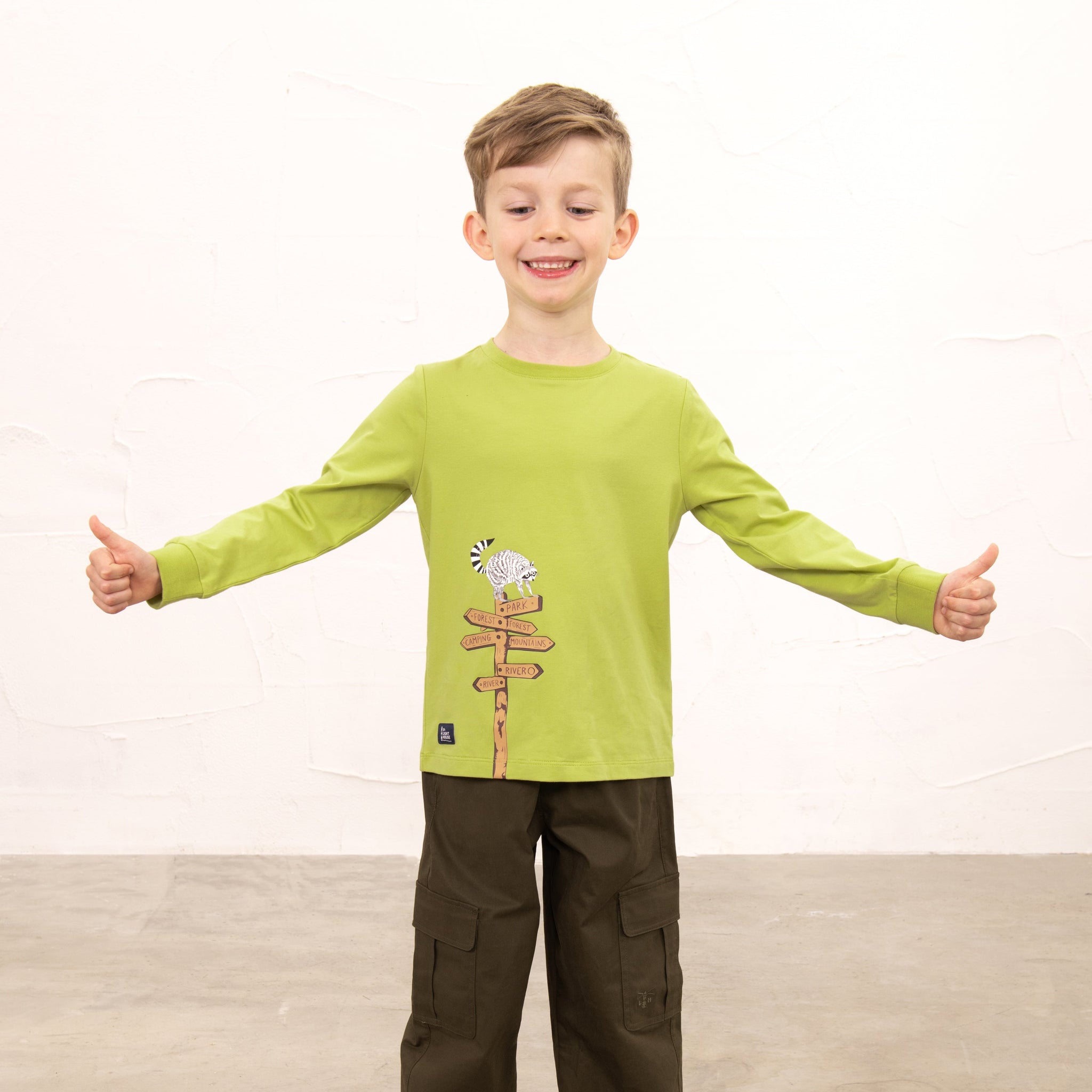 Lighthouse Boys Top Oliver Racoon