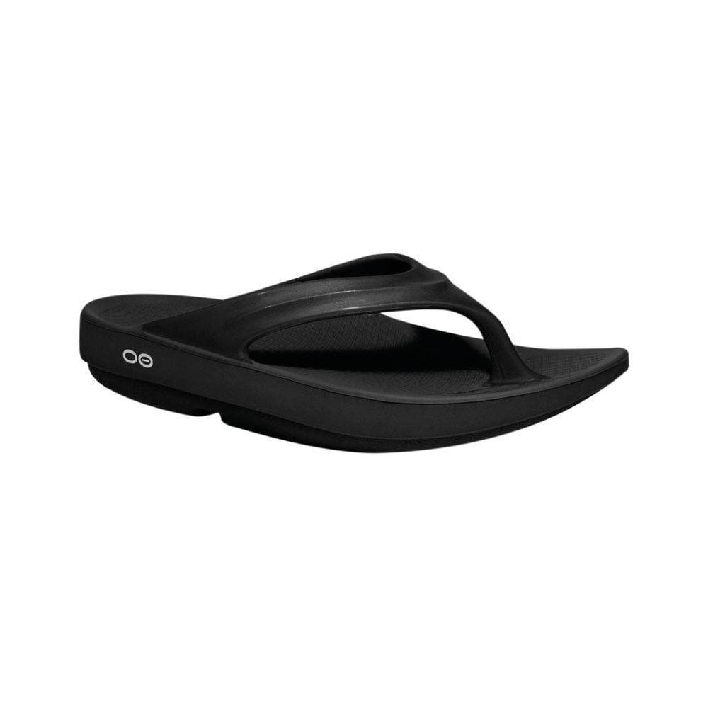 Oofos Womens Oolala Sandal Black Patent - Donaghys